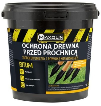 Ochrona drewna - powłoka bitumiczna MAXOLIN 1L