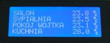 8-канальный термометр с ЖК-панелью, датчик DS18B20