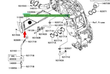 ВОЗДУШНЫЙ ФИЛЬТР Kawasaki GTR1400 2008-2022 ZZR1400 2006-2011