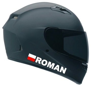 Twoje IMIĘ KSYWA Flaga POLSKI Grupa Krwi Naklejki na kask motocykl