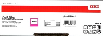 Toner OKI C532/C542/MC563/MC573 MAGENTA 46490402