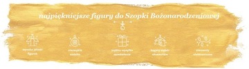 ŚLICZNE Figurki Figury do Szopki Bożonarodzeniowej 11-części maks. 9cm wys.