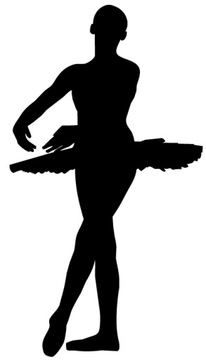 NAKLEJKI NA ŚCIANĘ BALET BALERINA BALETNICA 150cm