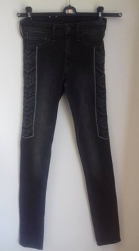 БРЮКИ H&M SKIN JEANS С ВЫШИВКОЙ XS 34