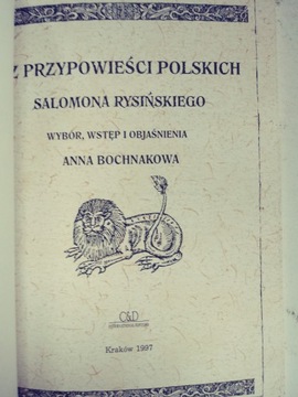 Z przypowieści polskich Salomona Rysińskiego