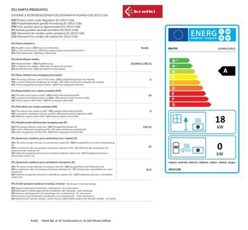 WKŁAD KOMINKOWY narożny OLIWIA lewy BS gilotyna