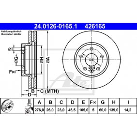 ASTRA J IV ПЕРЕДНИЙ ДИСК 1.4 T TURBO 13502824 276мм