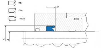 Уплотнение цилиндра 40х50х10 воротник TTI