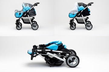 ЛЕГКАЯ КОЛЯСКА С РУЛЕВЫМИ КОЛЕСАМИ + СИДЕНЬЕ ISOFIX - 45 ЦВЕТОВ