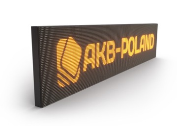 Reklama LED 128x16cm Wyświetlacz Tablica POMARAŃCZ