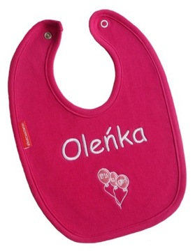 ŚLINIAK 100% BAWEŁNA z imię dziecka haft PREZENT