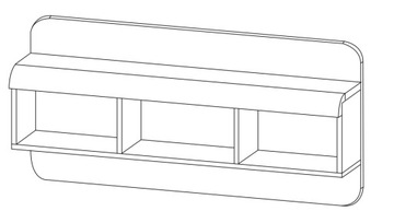 подвесная полка 120x56см SONOMA LARGO OAK 5