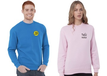 BLUZA Z WŁASNYM nadrukiem GRAFIKA NAPIS LOGO M