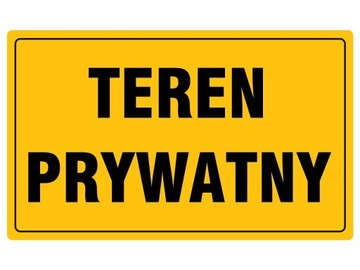 TABLICA PCV TABLICZKA TEREN PRYWATNY 20 x 33 cm.