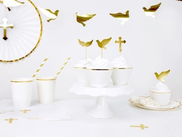 Pikery piki toppery muffinki Chrzest Święty złote