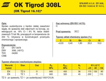 ESAB TIGROD 308L сварочная проволока 2,0 5 кг