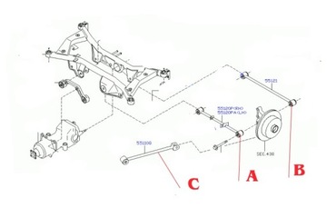 Сайлентблок РЫЧАГА ЗАДНИЙ РАЗЪЕМ NISSAN X-TRAIL T30 2001-08.2007