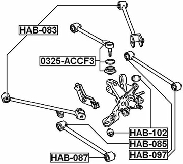 ПОВОРОТНЫЙ РЫЧАГ ЗАДНИЙ ДЛЯ HONDA ACCORD VI 98-02