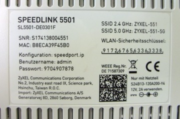 ZyXEL Speedlink 5501 ISDN WLAN IP WAN модем-маршрутизатор