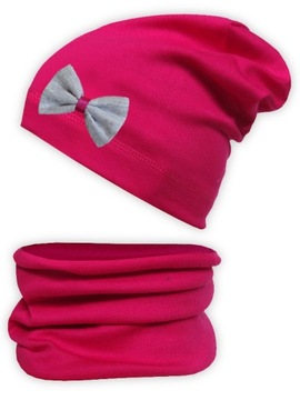 Komplet CZAPKA + TUBA beanie komin KOLORY r. 50-52