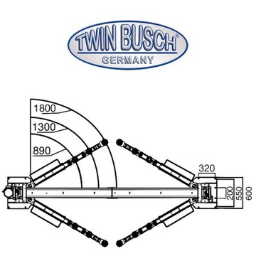 ДВУХКОЛОННЫЙ ПОДЪЕМНИК TWIN BUSCH TW 250 B4.5 АВТОБУС