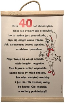 Dyplom Na 40 Urodziny 40-latka Czterdziestka 40