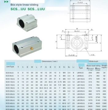 Линейный подшипник в корпусе SC16UU, диаметр 16 мм, ЧПУ