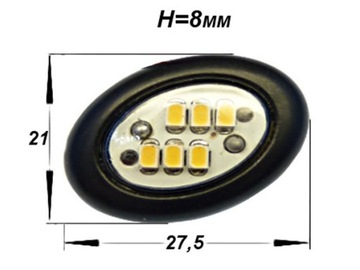 СВЕТОДИОДНАЯ ЛАМПА 6 SMD с лентой КАМЕРНЫЙ ПРИЦЕП 12В 24В