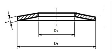 Sprężyna talerzowa 16x8,2x0,9 DIN 2093 5szt.