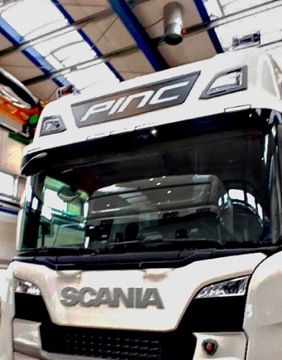 РЕКЛАМА НЕОНОВАЯ КРЫША SCANIA R SKYLED ТРУБЫ