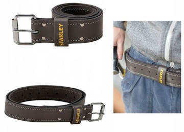 STANLEY 80-119 pas pasek skórzany brązowy 130cm