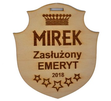 KARTKA MEDAL PREZENT DLA EMERYTA EMERYTURA GRAWER