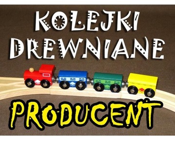 SUPER Kolejka DREWNIANA CIUCHCIA 40 ELEMENTÓW