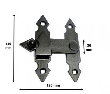 ZAMKNIĘCIE BLOKADA DO OKIENNIC RETRO KUTA 120 mm