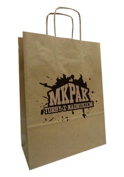 TORBA PAPIEROWA EKO Z NADRUKIEM A5 18X8X21 1000 SZ
