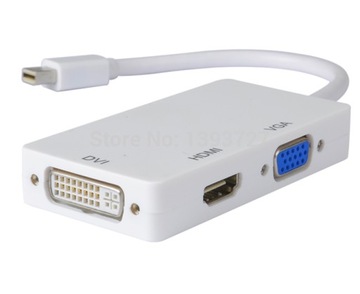 Переходник Mini DisplayPort DP на HDMI DVI VGA 3 в 1