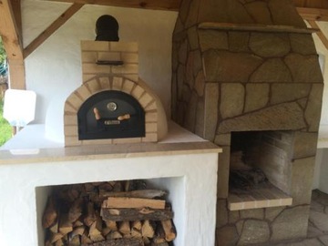 ПИЦЦА-ХЛЕБ В ПЕЧИ НА ТОСКАНСКИХ ДЕРЕВЯНЯХ