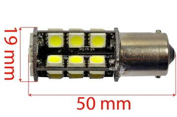 СВЕТОДИОДНАЯ ЛАМПА P21W BA15S 27 SMD CANBUS COLD 019