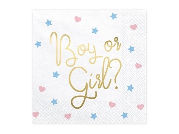 Serwetki BABY SHOWER Boy or Girl 20 szt - 33cm