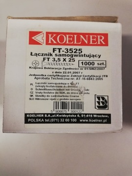 Соединитель-саморезы FT-3525 KOELNER FT 3,5x25