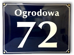 tablica tabliczka adresowa EMALIOWANA 30x40 - GW.