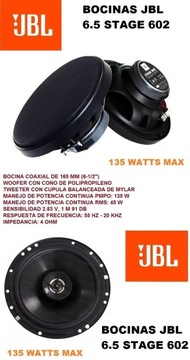 АВТОМОБИЛЬНЫЕ КОЛОНКИ JBL STAGE 602 45-135 Вт 16,5 см