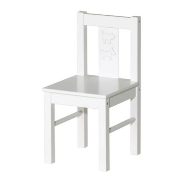 IKEA KRITTER SET стол + 1 стул, БЕЛЫЙ