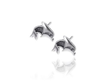 SREBRNE KOLCZYKI DELFINY DELFIN DELFINKI 925 8mm
