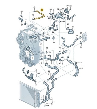 ШЛАНГ ДЛЯ ПРОКАЧКИ ВОДЯНОЙ СИСТЕМЫ 038121473 VW ОРИГИНАЛ ОТ ДИЛЕРА