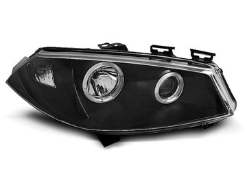 Lampy przód RENAULT MEGANE 2 02- BLACK LED Ringi
