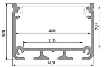 фото ориг. №7, Profile aluminum iledo crude 2m to plume led backlight
