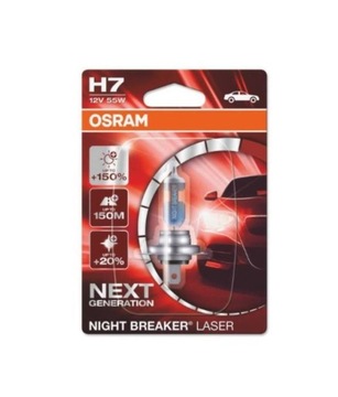 H7 OSRAM ŻARÓWKA 55W 12V NIGHT BREAKER LASER +150