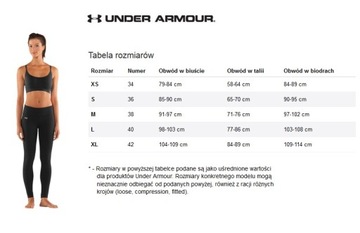 UNDER ARMOUR LEGINSY GRAPHIC CZARNE 1318205 XS