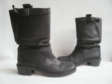 - SHELLYS - KOZAKI, BOTKI, MOTOCYKLOWE r. 39 SKÓRA